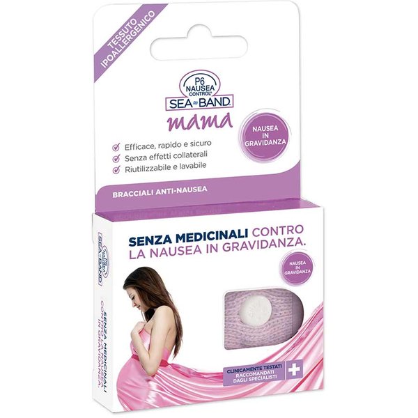 Consulteam P6 Nausea Control Sea-Band Bracciali Anti-Nausea Gravidanza, 2 Pezzi-image