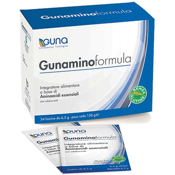 Guna Gunaminoformula Integratore Con 8 Aminoacidi Essenziali, 24 Bustine-image