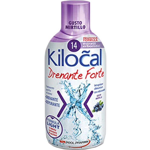 Kilocal Drenante Forte Integratore Alimentare Depurante Gusto Mirtillo, 500Ml-image