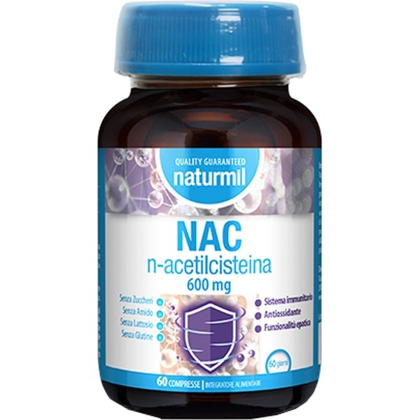 Dietmed Naturmil NAC N-Acetilcisteina - Integratore Per Le Difese Immunitarie, 60 Compresse-image