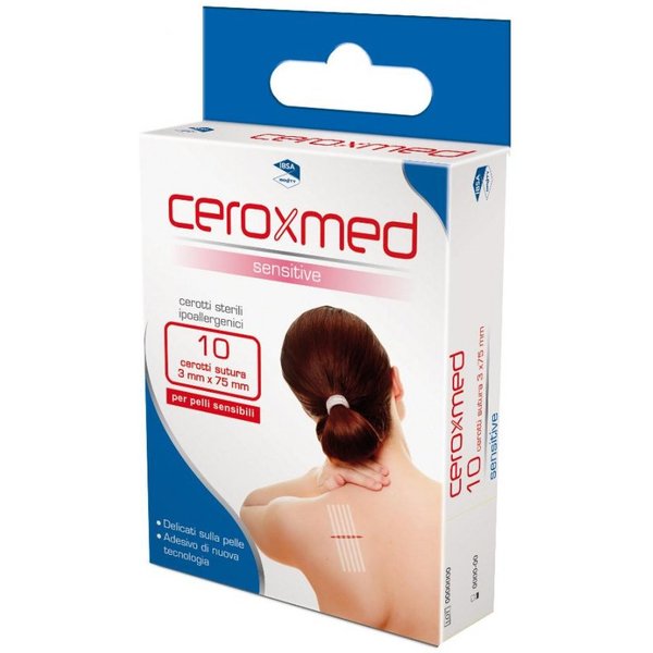 Ceroxmed Sensitive - Ceroxmed Cerotto Per Sutura Bianco, Confezione Da 10 Pezzi Da 3 X 75 Mm-image
