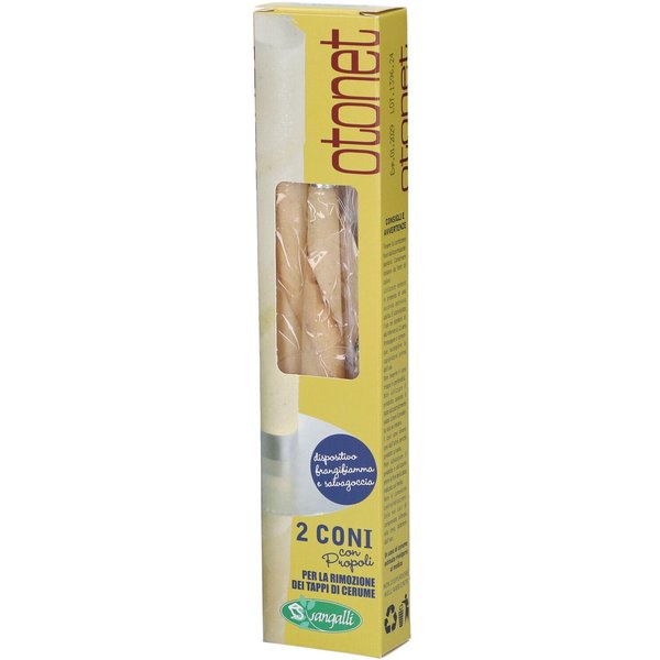 Sangalli Otonet - Candele Per La Pulizia Delle Orecchie Dal Cerume, Coni Otonet 2 Pezzi-image