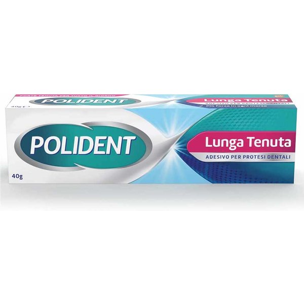 Polident Fissativo Lunga Tenuta Adesivo Protesi Dentale Gusto Menta, 40G-image