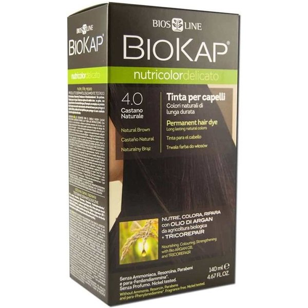 Bios Line Biokap Nutricolor - Tinta Delicato Nuance 4.0 Castano Naturale, 140Ml-image