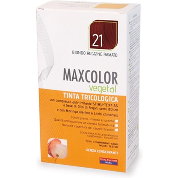 Vital Factors Maxcolor Vegetal Tinta Tricologica 21 Biondo Ruggine Ramato-image