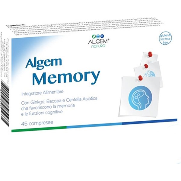 Algem Natura Algem Memory - Algem Memory Integratore Alimentare Per La Memoria, 45 Compresse-image