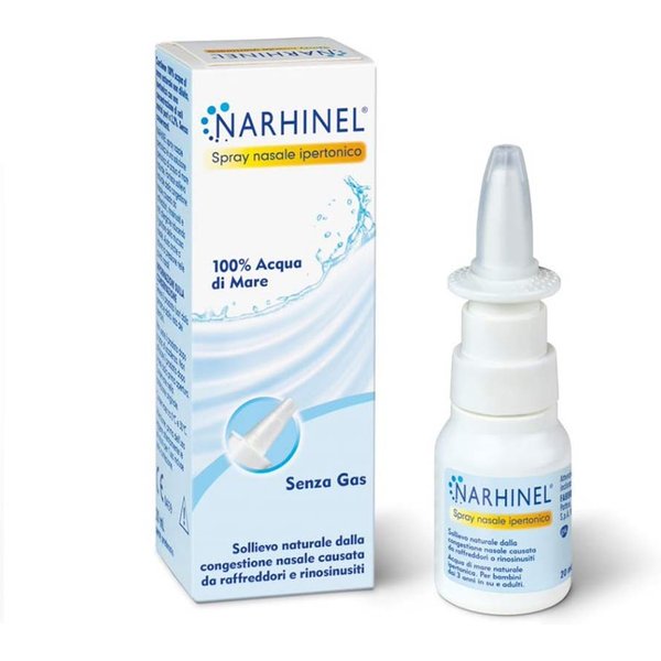 Narhinel Spray Nasale Ipertonico Lavaggio Nasale Decongestionante Naso, 20Ml-image