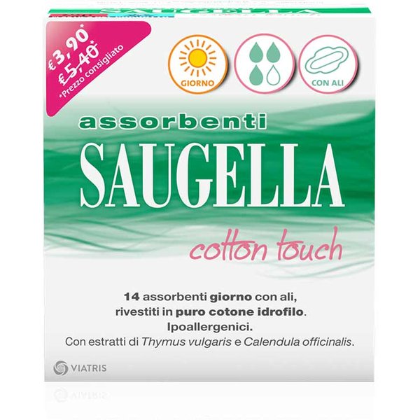 Saugella Cotton Touch - Assorbenti Esterni Giorno Con Ali, 14 Pezzi-image