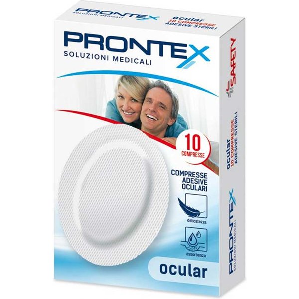 Prontex Compresse Adesive Oculari - Medicazione Sterile Per La Protezione Dell'occhio, 10 Pezzi-image