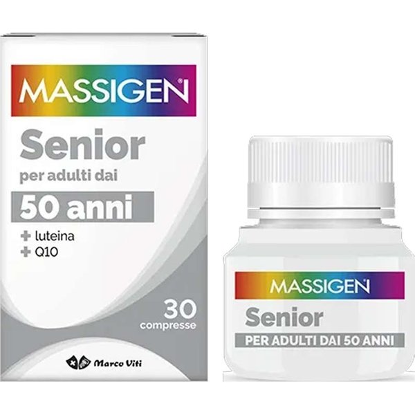 Massigen Senior Integratore Vitamine E Minerali Per Adulti 50 Anni, 30 Compresse-image