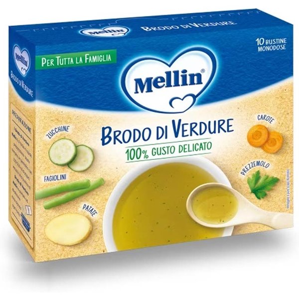 Mellin Brodo Di Verdure 10 Bustine Monodose Da 8 G-image