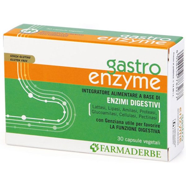 Farmaderbe Gastro Enzyme Integratore Alimentare, 30 Capsule Vegetali-image