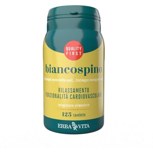 Erba Vita Monoplanta - Biancospino Integratore Rilassamento Cuore, 125 Tavolette-image