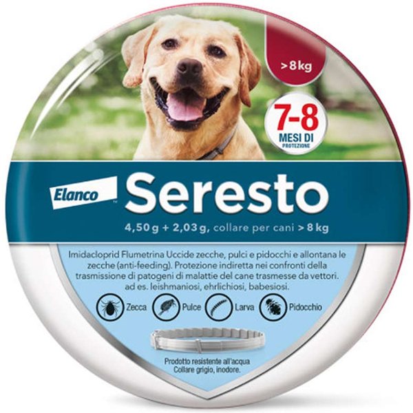 Bayer Seresto Cani 4.50 G + 2.03 G Collare Per Peso Superiore A 8 Kg-image