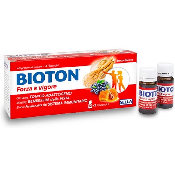 Sella Bioton Forza E Vigore - Sella Integratore Ginseng Per La Stanchezza E Lo Stress, 14 Flaconcini-image