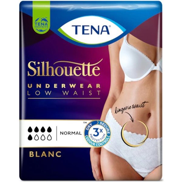 Tena Silhouette Normal Blanc Mutandine Assorbenti Femminili Taglia L, 5 Pezzi-image