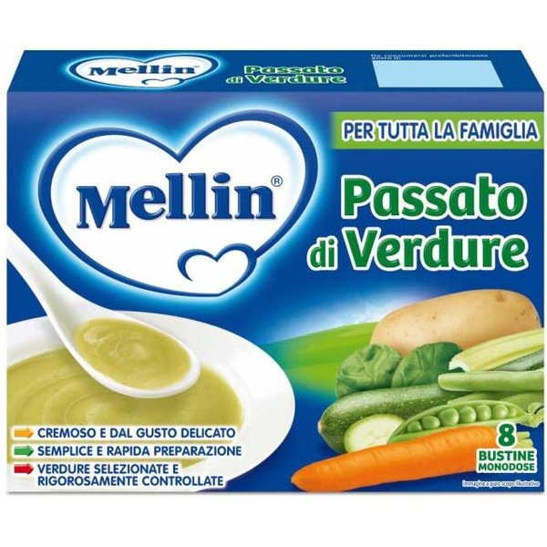 Mellin Passato Di Verdure 8 Bustine Da 13 G-image