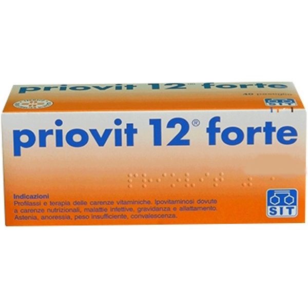 Sit Priovit 12 Forte - Integratore Senza Glutine Per Le Carenze Vitaminiche, 40 Caramelle Da 3 G-image
