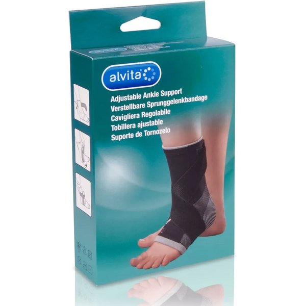 Alvita Cavigliera Regolabile Colore Nero Taglia 2 (22-24 Cm)-image