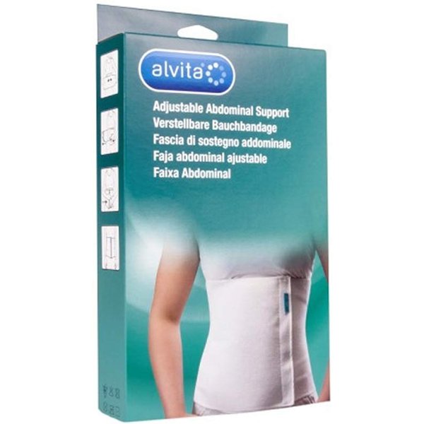 Alvita Fascia Di Sostegno Addominale Colore Bianco Taglia 2 (95-110 Cm)-image