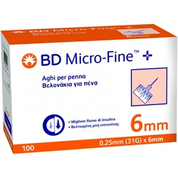 Becton Dickinson Bd Microfine+ G31 6 Mm Ago Per Penna Da Insulina 100 Pezzi-image