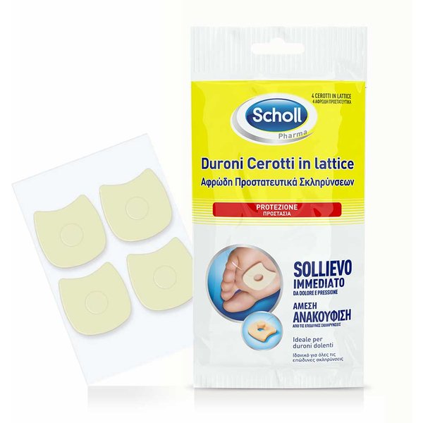 Scholl Cerotti Duroni In Lattice Protezione Sollievo Rapido, 4 Pezzi-image