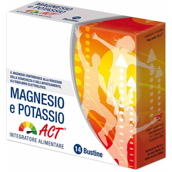 Linea Act Magnesio E Potassio - Integratore Alimentare Contro La Stanchezza, 14 Bustine-image