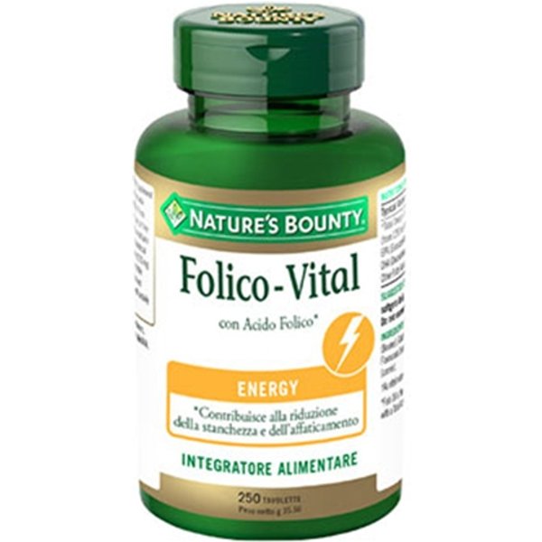 Nature's Bounty Folico Vital Integratore 250 Tavolette-image
