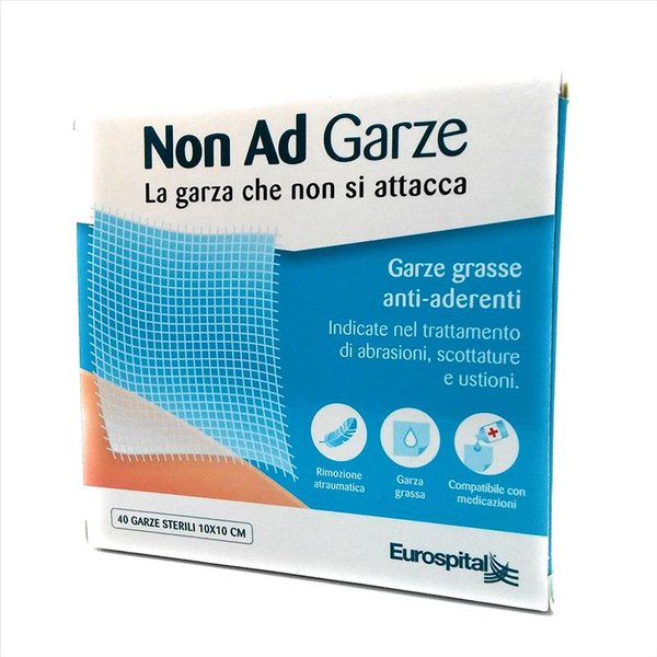 Eurospital Non Ad Garze Grasse Anti-Aderenti 10 X 10 Cm 40 Pezzi-image