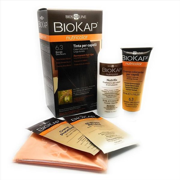 Bios Line Biokap Nutricolor - Tinta Capelli Colore 6.3 Biondo Oro Scuro, 140Ml-image