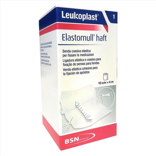 BSN Leikoplast 1 Elastomull Haft Benda Coesiva Elastica 10 Cm X 4 M-image