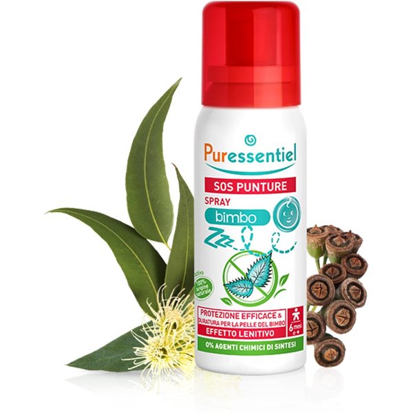 Puressentiel Sos Insetti - Spray Antipuntura Bimbo Protezione + Levitivo, 60Ml-image