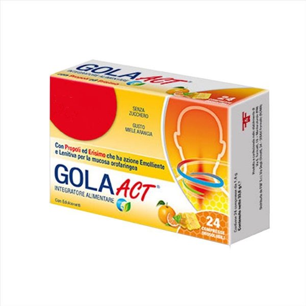 Linea Act Gola Act Integratore Alimentare Gusto Miele E Arancia 24 Compresse-image