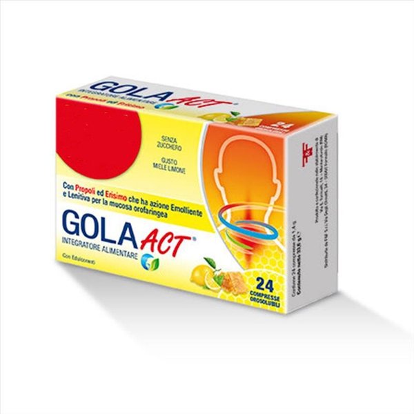 Linea Act Gola Act Integratore Alimentare Gusto Miele E Limone 24 Compresse-image