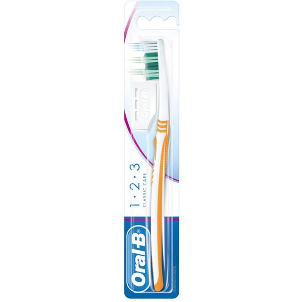 Oral-B 1.2.3 Classic Care Spazzolino Manuale Adulti Setole Medie, 1 Pezzo-image