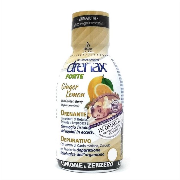 Paladin Pharma Drenax Forte Integratore Zenzero E Limone - Drenante Per La Ritenzione Idrica, 750 Ml-image