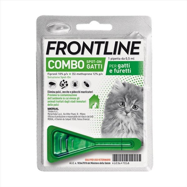 Frontline Combo Spot-On Gatti Insetticida Acaricida, 1 Pipetta-image