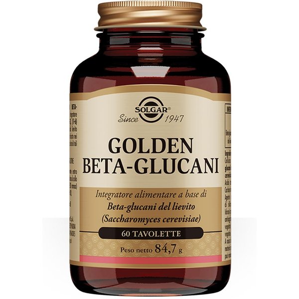 Solgar Golden Beta-Glucani Integratore Alimentare, 60 Tavolette-image