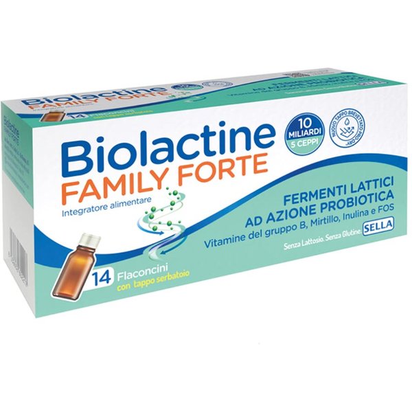 Sella Biolactine - Family Forte Integratore Di Fermenti Lattici, 14 Flaconcini-image