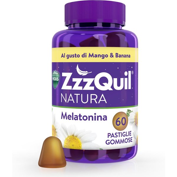 Zzzquil Natura Integratore Melatonina Per Dormire Mango E Banana, 60 Pastiglie-image