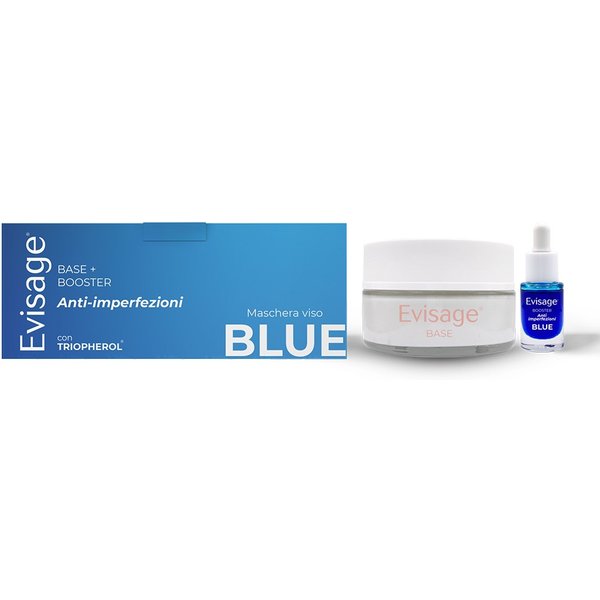 Evisage Maschera Viso Blue Triopherol Base 100Ml + Booster Anti-Imperfezioni 5Ml-image