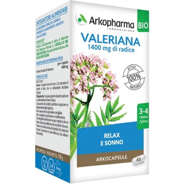 Arkopharma Arkocapsule Valeriana Integratore Alimentare 45 Capsule-image