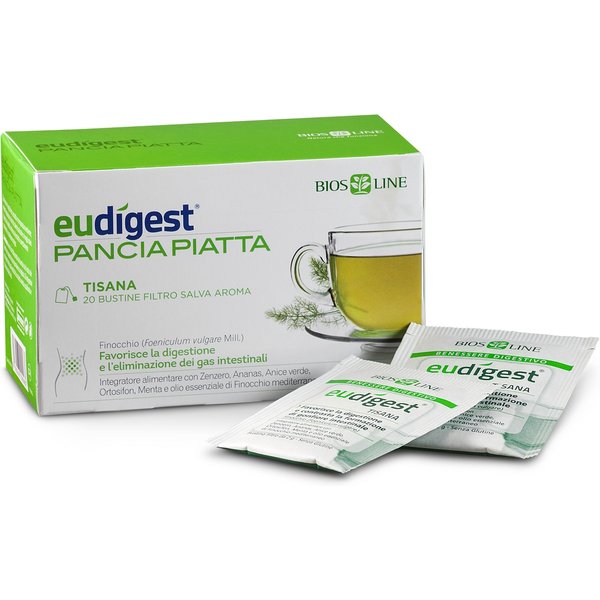 Bios Line Eudigest - Pancia Piatta Tisana Digestiva Per Il Gonfiore Addominale, 20 Bustine-image