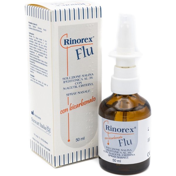 Stewart Rinorex Flu Spray Nasale Soluzione Salina Ipertonica 3%, 50Ml-image