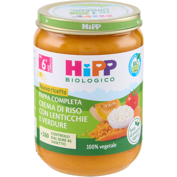 HiPP Crema Di Riso Con Lenticchie E Verdure - Pappa Vegetale Per Svezzamento Dai 6 Mesi, 190 G-image