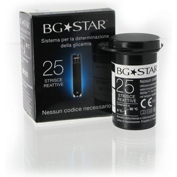 Mystar Bg Star Strisce Reattive Misurazione Glicemia 25 Pezzi-image