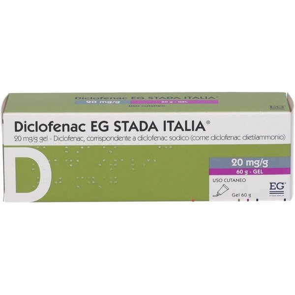 EG Diclofenac 20 Mg/G - Gel Antidolorifico E Antinfiammatorio Per I Dolori Muscolari, 60 G-image