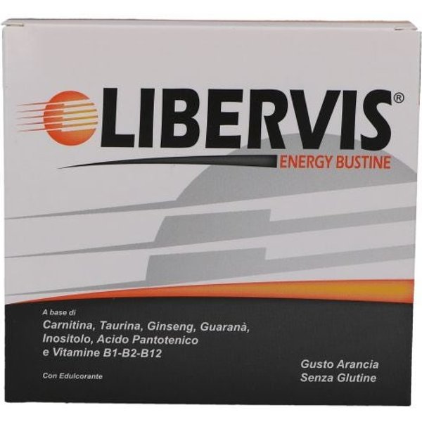 Shedir Pharma Libervis Energy Arancia - Integratore Alimentare Tonico Per La Stanchezza, 20 Bustine-image