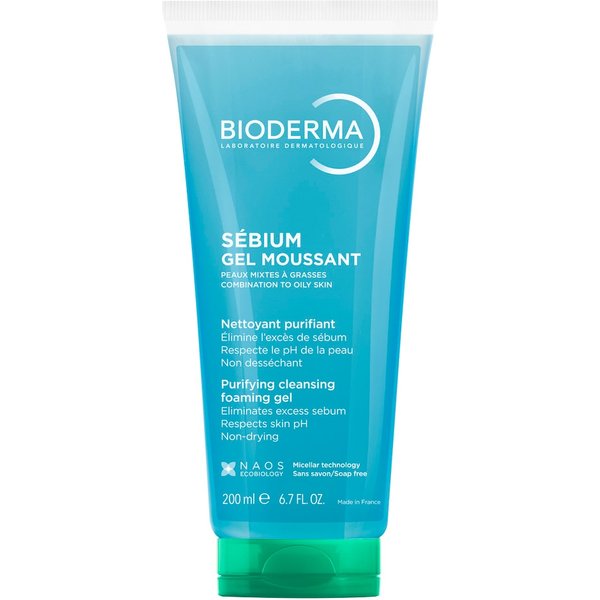 Bioderma Sebium - Gel Moussant Detergente Pelle Mista Grassa, 200Ml-image