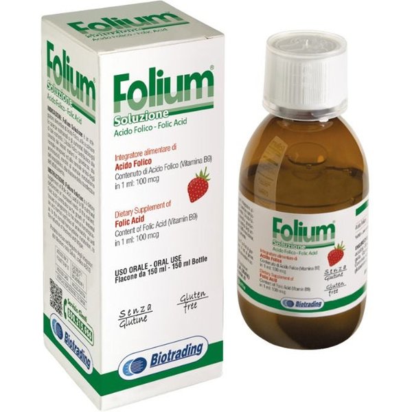 Biotrading Folium Soluzione Integratore Alimentare Acido Folico, 150 Ml-image